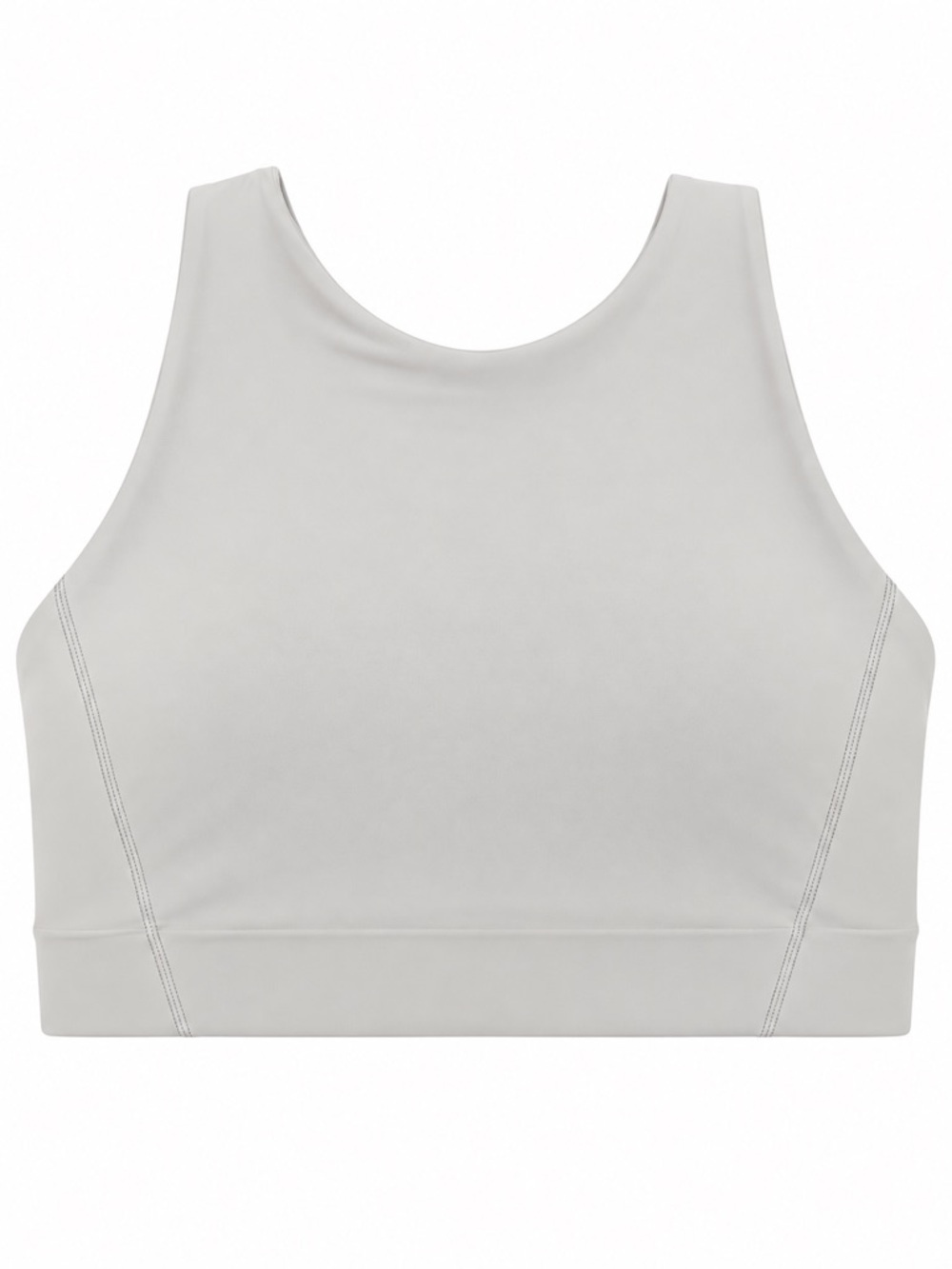 New - Athleta High Neck Sports Bra in Light Gray